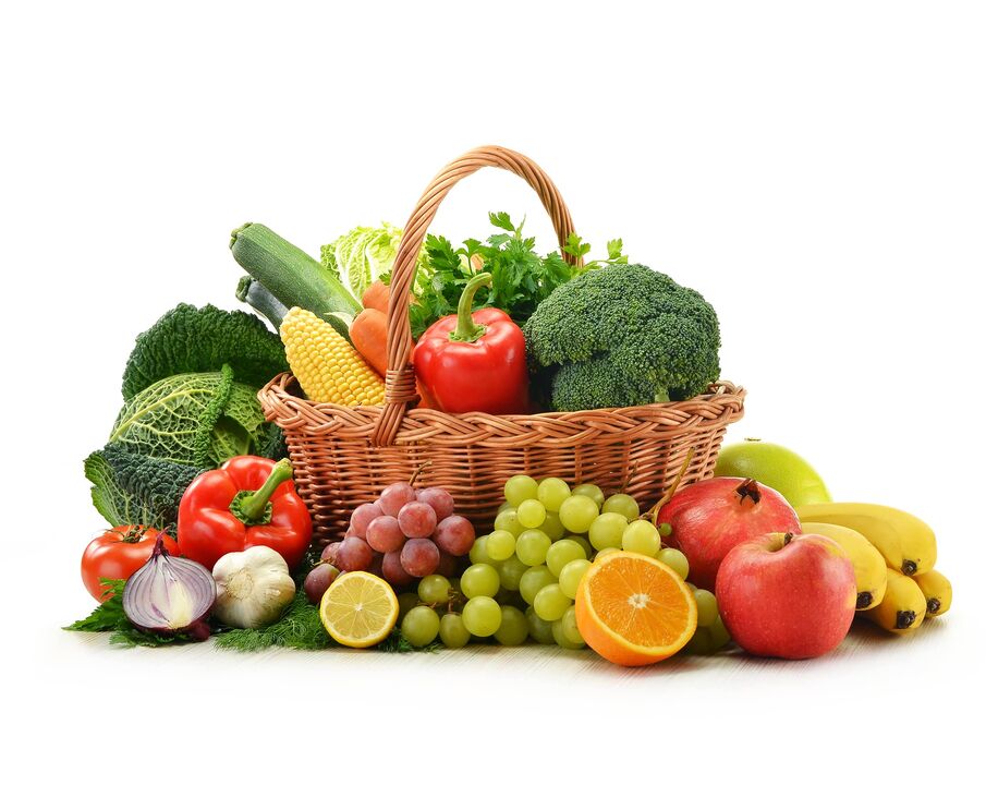 čerstvé ovoce a zelenina na dietě